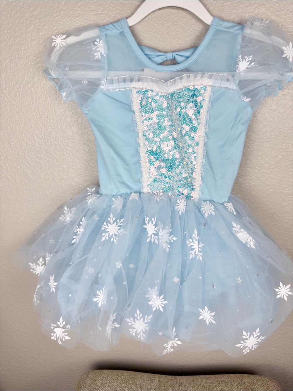 NWT Light Blue Sequin Tulle Princess Dress for Girls Party Dress, Size 2T-4T - Picture 4 of 9